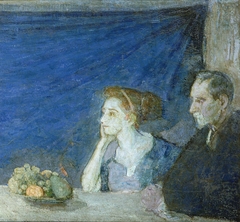 Portrait of Mr. and Mrs. Atherton Curtis with Still Life by Henry Ossawa Tanner