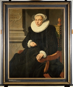 Portret van Elisabeth van Cronenburg (1564-1631) by Aert Pietersz