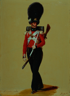 Private John Reid (b. 1783), Grenadier Guards by Alexandre-Jean Dubois-Drahonet