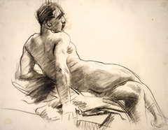 Reclining Male Nude Seen from Behind by John Singer Sargent