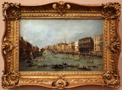 Regata no Grande Canal perto da Ponte Rialto by Francesco Guardi