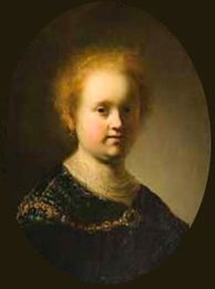 Rembrandt's sister Liesbeth by Rembrandt