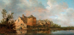 River Scene with an Inn by Jan van Goyen