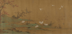 River Scene with Birds and Bamboo by Anonymous