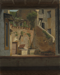 Roman Courtyard Interior. Copy after Eckersberg by Martinus Rørbye