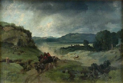 Rome countryside by Jean-Baptiste-Camille Corot