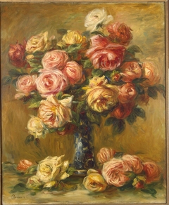 Roses in a Vase by Auguste Renoir