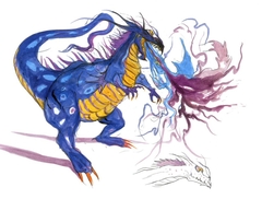 Salamander - Final Fantasy III by Yoshitaka Amano