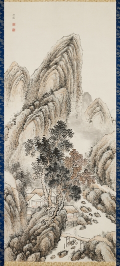 Scholar in a Mountain Landscape by Nakabayashi Chikkei