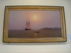 Schooner Passing Castle Island, Boston Harbor by Francis A. Silva