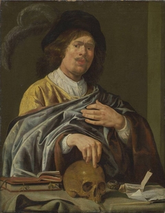 Self-portrait with a Skull by Jan Miense Molenaer