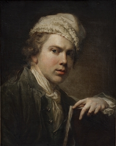 Self-portrait with Portfolio by Jens Juel