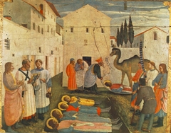 Sepulchring of Saint Cosmas and Saint Damian by Fra Angelico