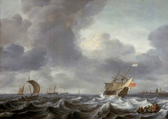 Shipping in a Choppy Sea by Ludolf Bakhuizen