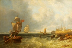 Shipping outside a Harbour by James Wilson Carmichael