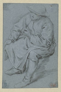 Sitting Man with a Pipe by Adriaen van Ostade