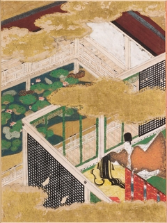 Spring Shoots II (Wakana: ge), Illustration to Chapter 35 of the Tale of Genji (Genji monogatari) by Tosa Mitsunobu