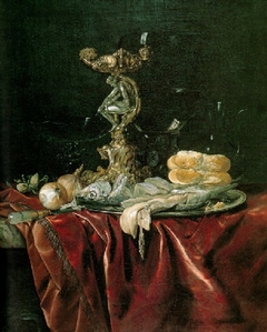 Still Life with an Orpheus Salt Cellar by Willem van Aelst