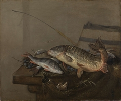 Still life with fish by Pieter van Noort