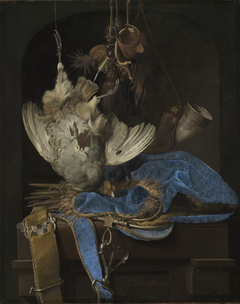 Still Life with Fruits of the Hunt by Willem van Aelst