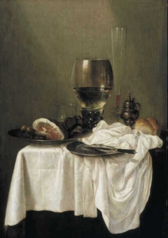 Still life with ham by Willem Claesz Heda