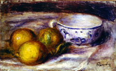 Still-life with lemons and a cup by Auguste Renoir