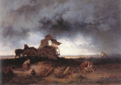 Storm at the Puszta by Mihály Munkácsy