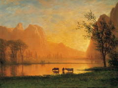 Sundown at Yosemite by Albert Bierstadt