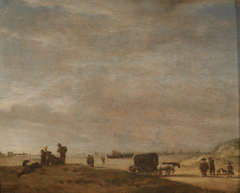 The Beach at Scheveningen by Adriaen van de Velde