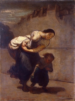 The Burden (The Laundress) by Honoré Daumier