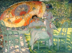 The Garden Parasol by Frederick Carl Frieseke