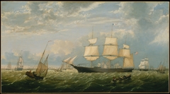 The Golden State Entering New York Harbor by Fitz Henry Lane