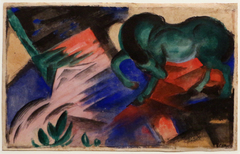 The green horse by Franz Marc