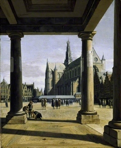 The Groote Kerk at Haarlem by Gerrit Adriaenszoon Berckheyde