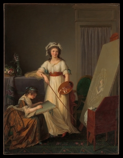 The Interior of an Atelier of a Woman Painter by Marie-Victoire Lemoine