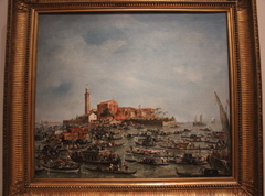 The Meeting of Pope Pius VI and Doge Paolo Renier at San Giorgio in Alga by Francesco Guardi