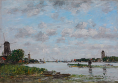 The Meuse near Dordrecht by Eugène Boudin