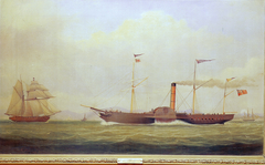 The paddle steamer Commodore by William Clark