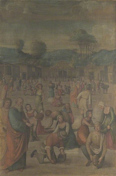 The Story of Moses (The Israelites gathering Manna) by Lorenzo Costa