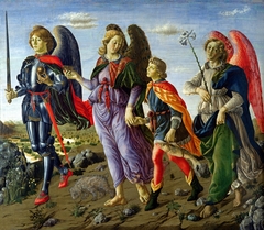 Three Archangels with Tobias by Francesco Botticini