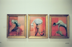 Three Studies for Figures at the Base of a Crucifixion by Francis Bacon