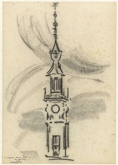 Toren van het stadhuis te Veere by Jan Toorop