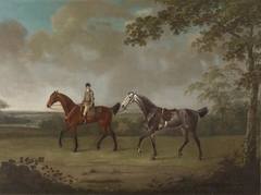 Two Horses with a Groom by Francis Sartorius