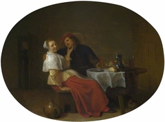 Two Lovers at Table by Hendrik Martenszoon Sorgh