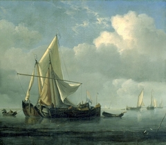 Two Ships at Anchor by Willem van de Velde the Younger