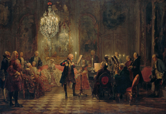 oncert for flute with Frederick the Great in Sanssouci by Adolph von Menzel