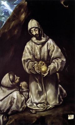 St. Francis and Brother Leo Meditating on Death by El Greco