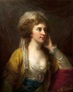 Portrait of Kordula Potocka nee Komorowska dressed à la turque by Johann Baptist von Lampi the Elder