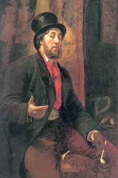 Autoportrait au haut de forme et à la pipe by Marcel Briguiboul