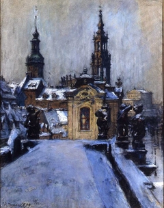 View from Kuehl's studio on the Sekundogenitur by Gotthardt Kuehl